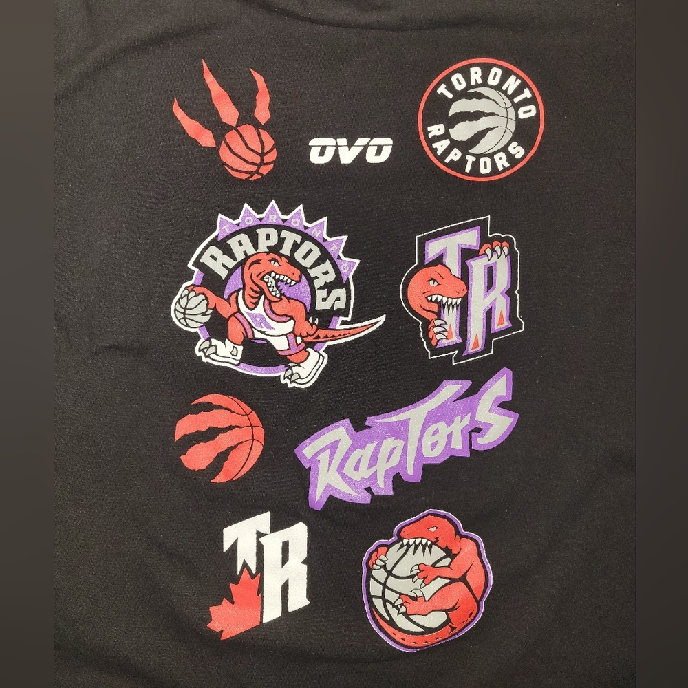 OVO Drake And Raptors Collab, Multi Raps Logo Black Nba Long Sleeve, Large - Picture 5 of 5